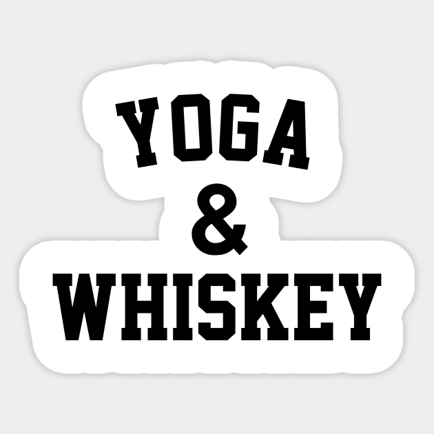 Yoga & Whiskey Sticker by geekingoutfitters